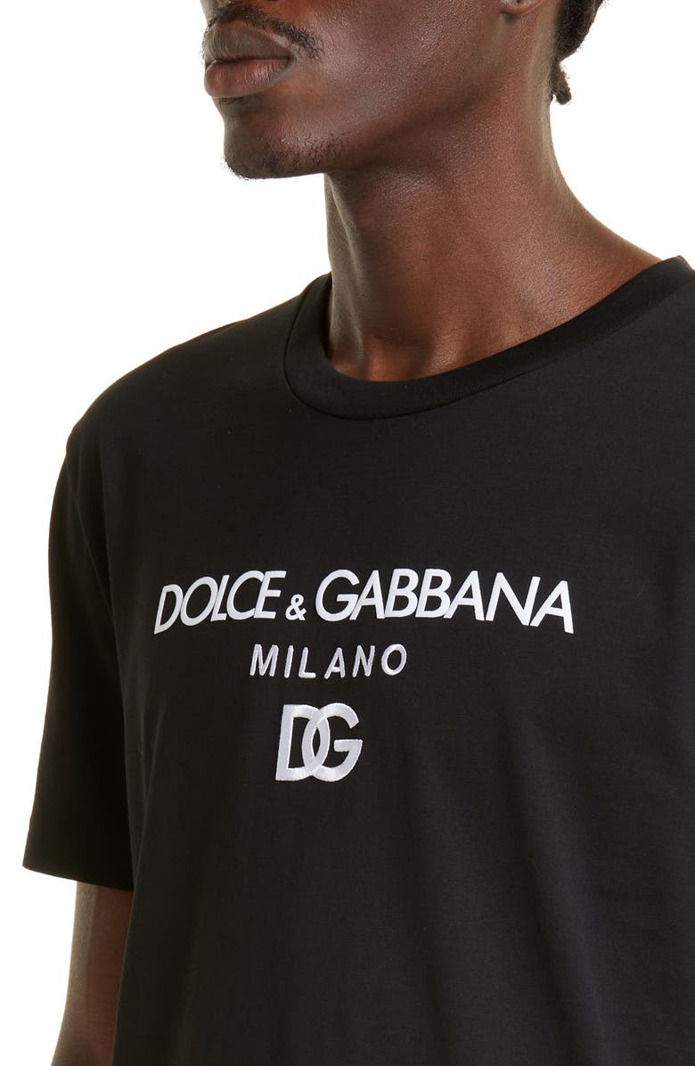 Dolce&Gabbana DG Embroidered Logo T-Shirt, Alternate, color, Black