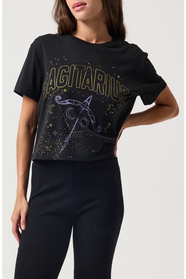 Sagittarius Mercury Graphic T-Shirt, Main, color, BLACK