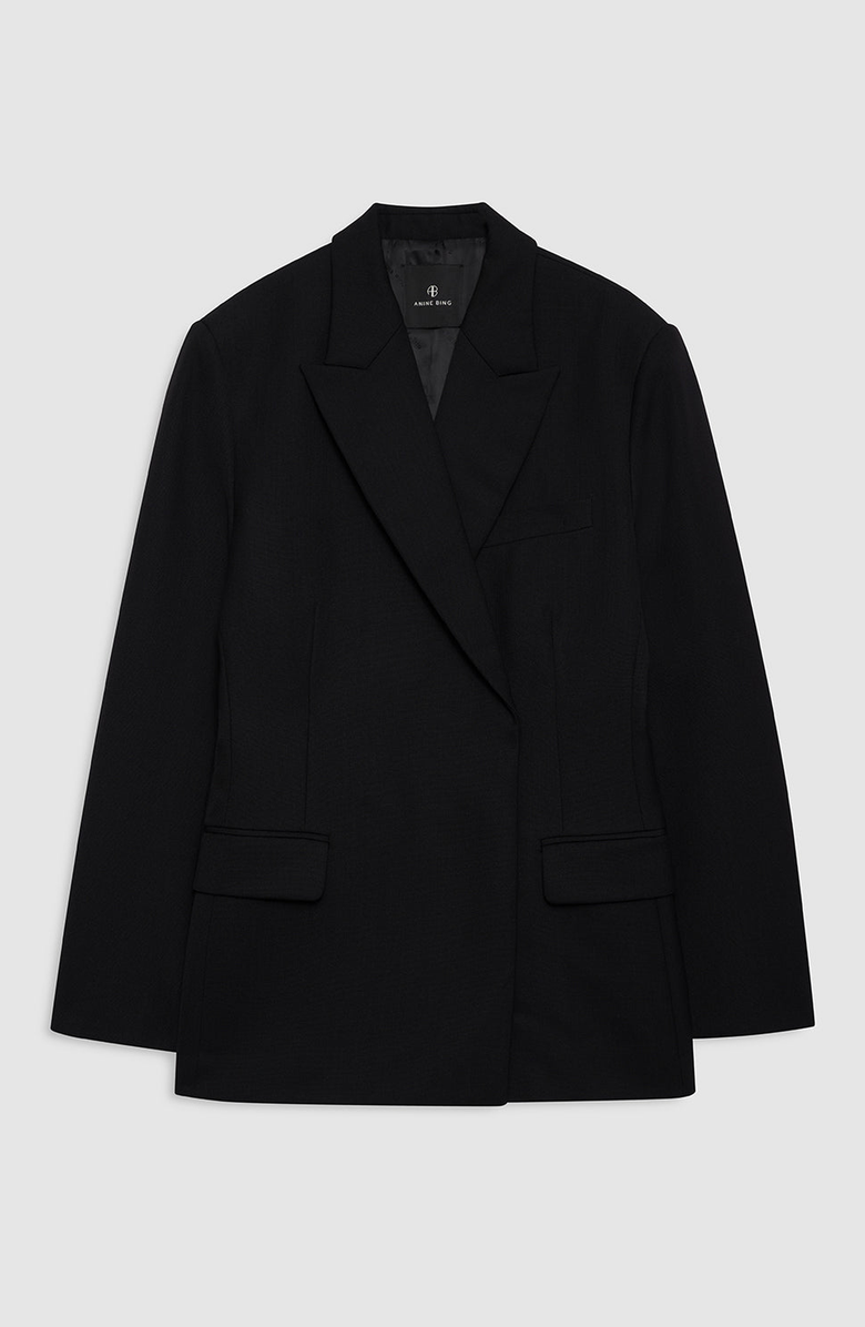 ANINE BING Aretha Blazer, Alternate, color, Black