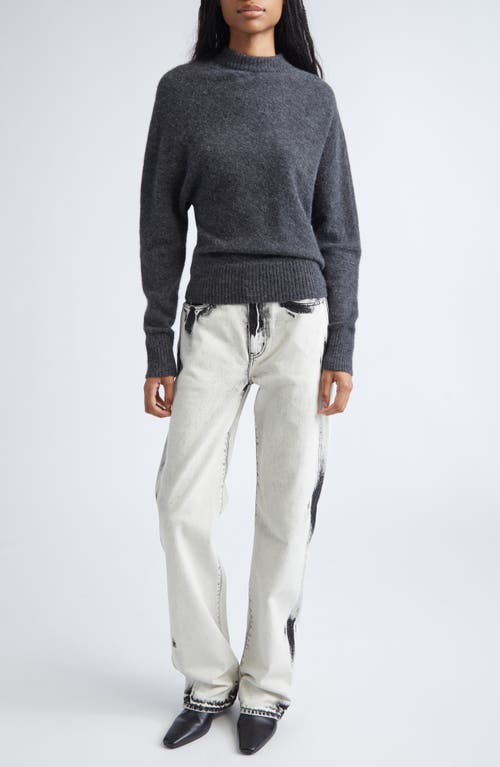 Proenza Schouler Abie Boiled Wool Blend Sweater In Gray