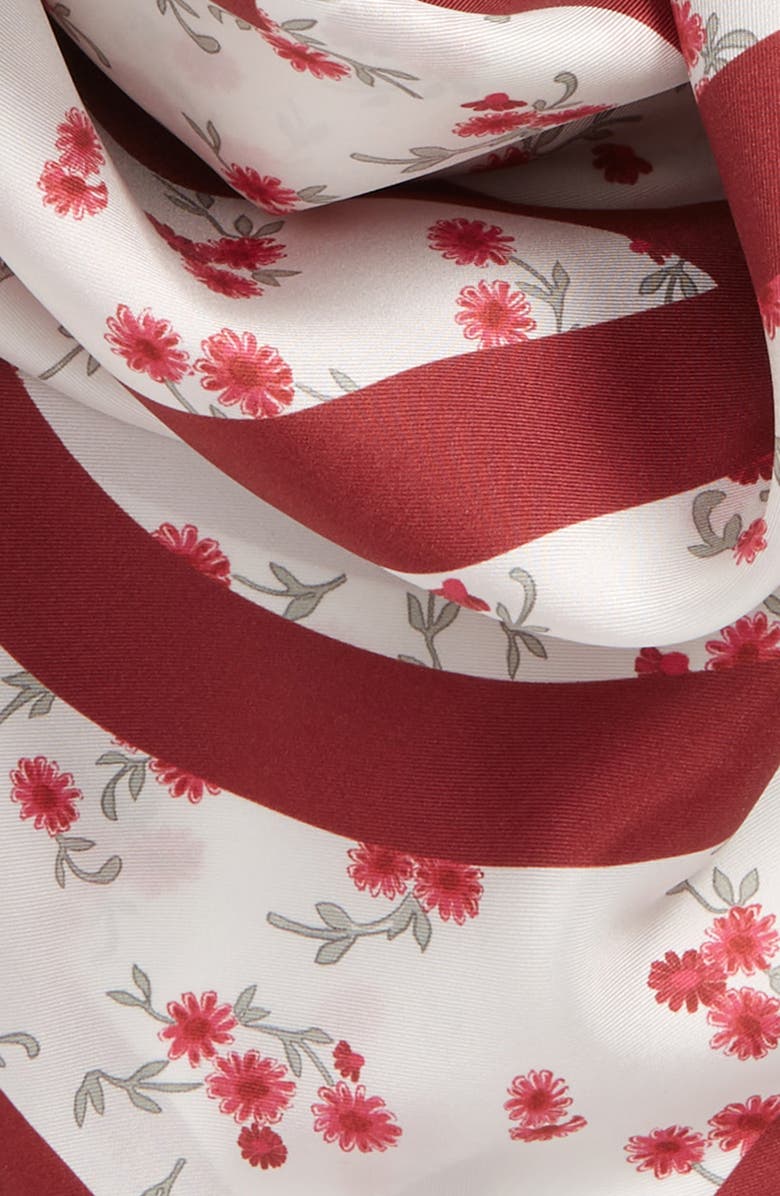 Loewe Anagram Floral Silk Scarf, Alternate, color, 