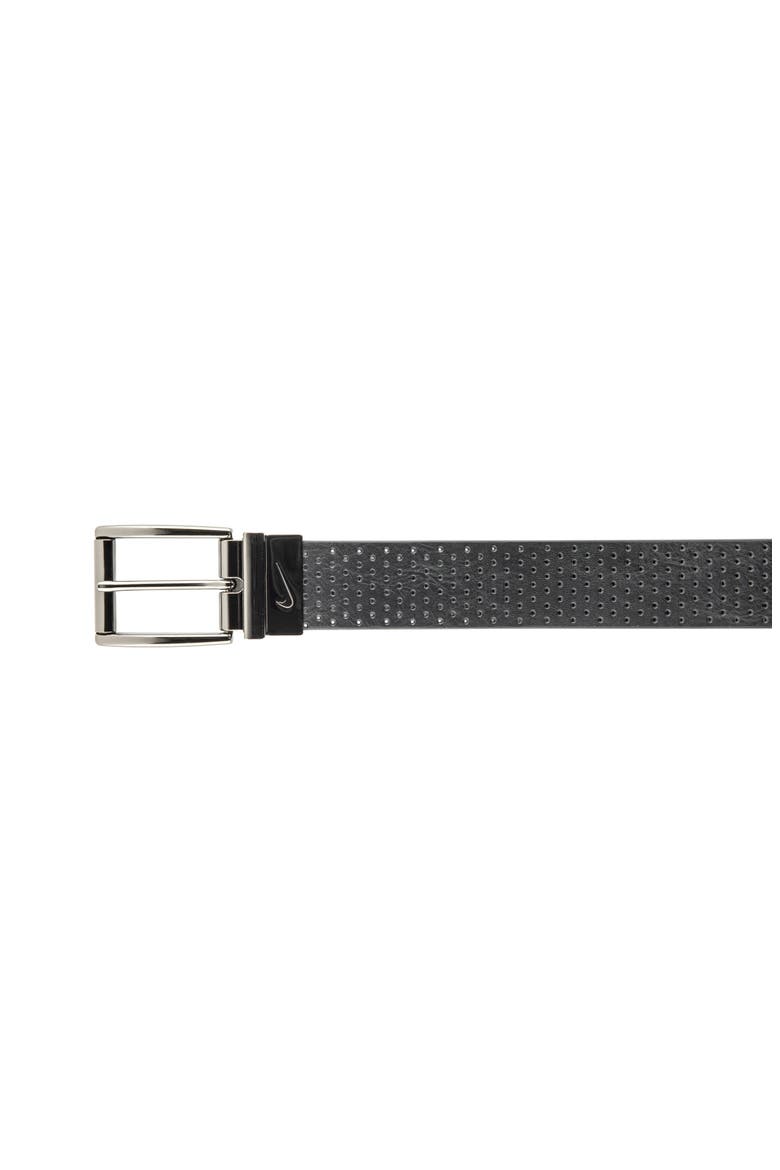 Perforated Reversible Belt, Alternate, color, BLACK/ BROWN