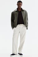 H&M Relaxed Fit Cotton And Lyocell Tailored Trousers