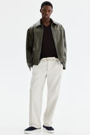 H&M Relaxed Fit Cotton And Lyocell Tailored Trousers