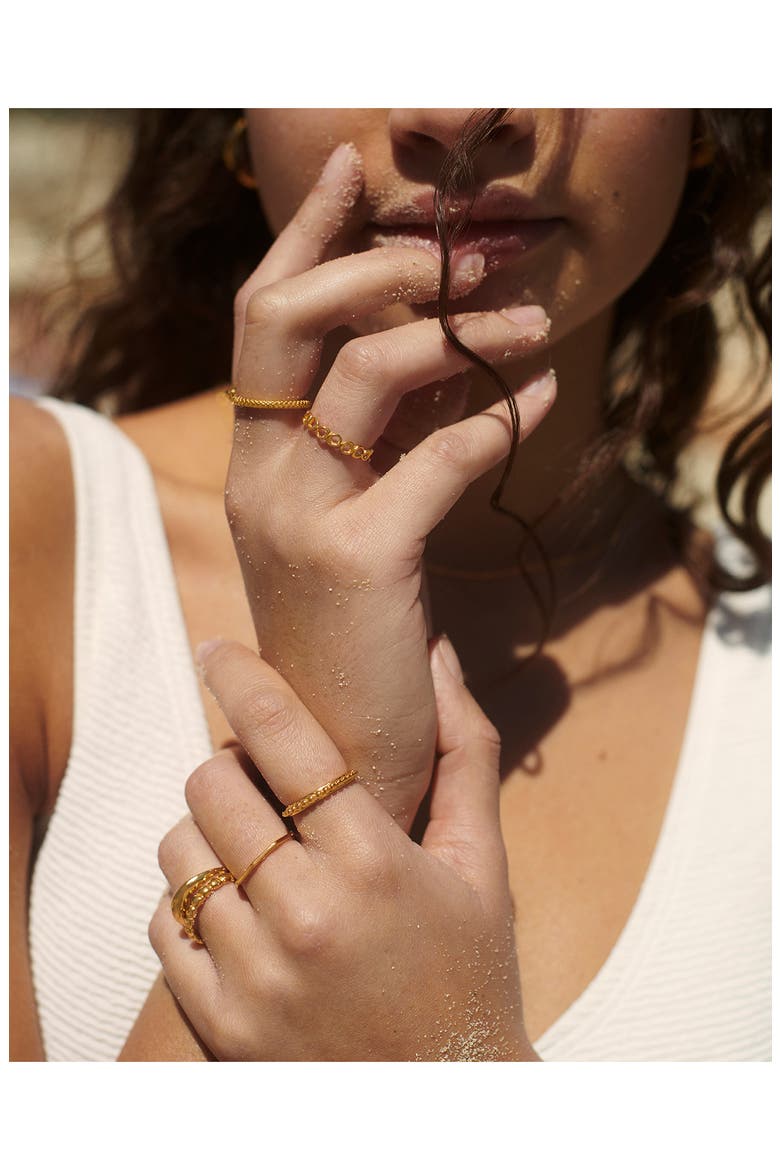 Nura Open Stacking Ring, Alternate, color, 18CT GOLD VERMEIL