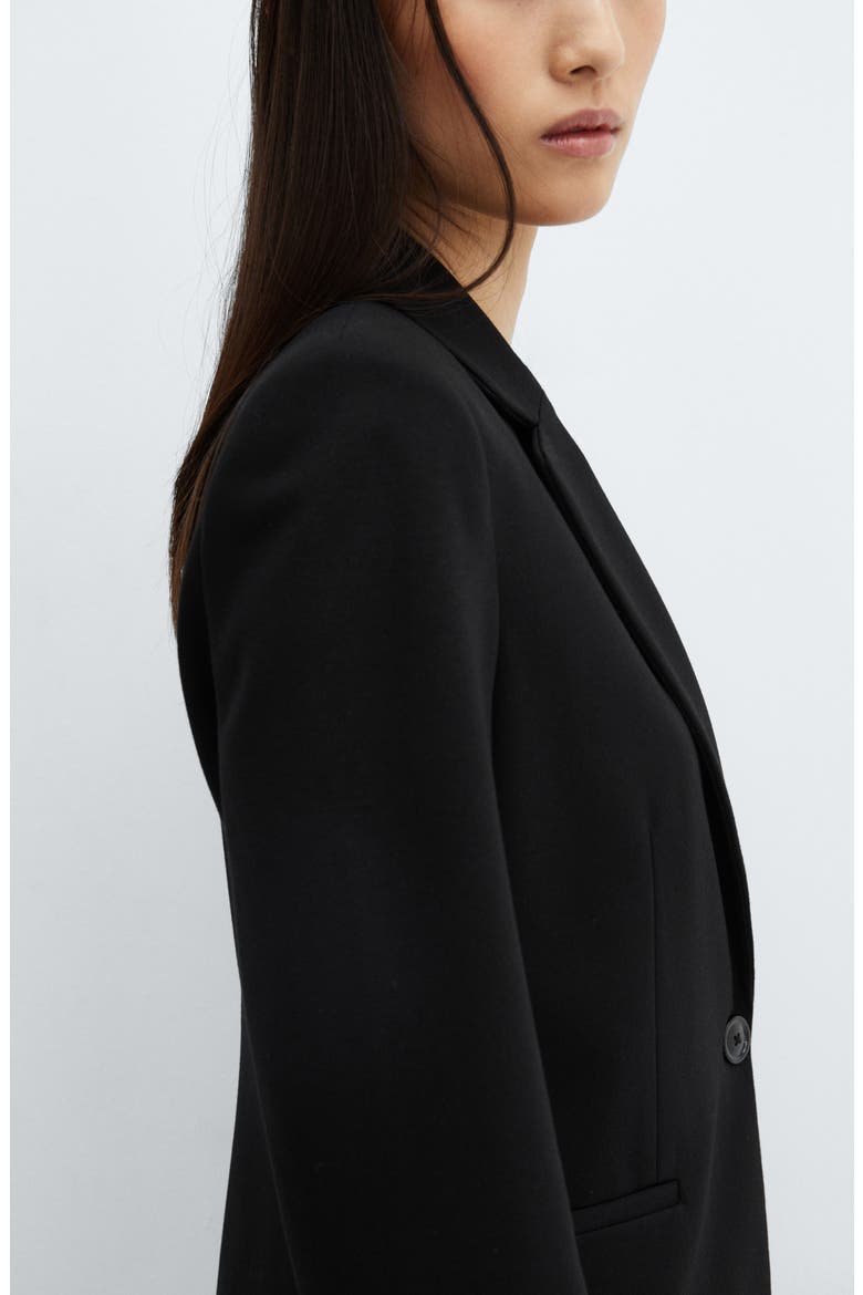 Fitted Suit Blazer, Alternate, color, BLACK
