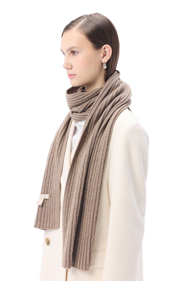 GOBI Mongolian Cashmere Cashmere Rib Knit Scarf, Alternate, color,