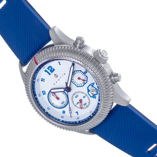 Nautis Meridian Chronograph Quartz White Dial Mens Watch Naun100-5 In Blue