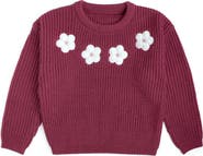 Sweet Wink Floral Applique Sweater