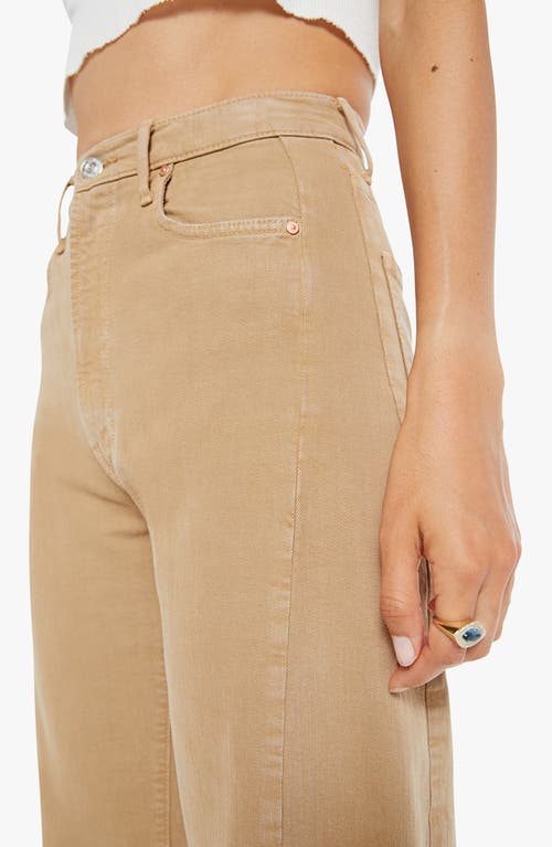 Mother The Half Pipe Flood High Waist Ankle Wide Leg Jeans In Nude