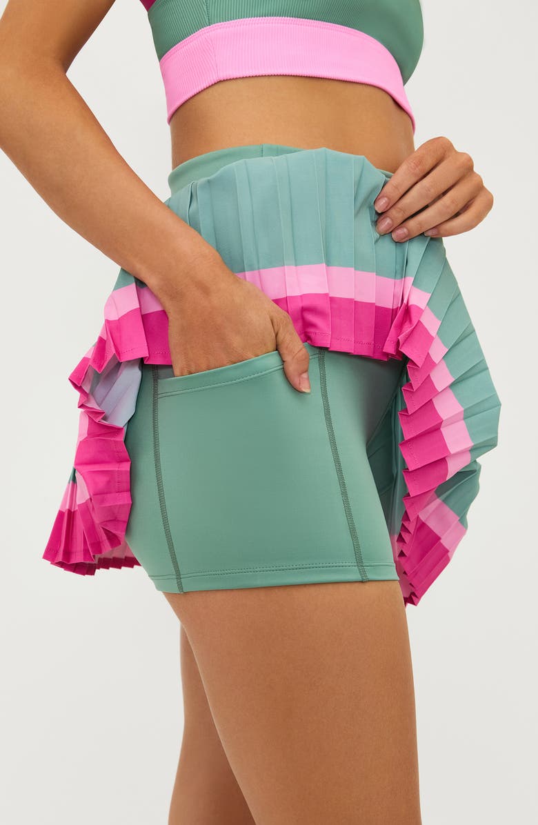 Beach Riot Gloria Miniskirt, Alternate, color, Sage Bloom Colorblock