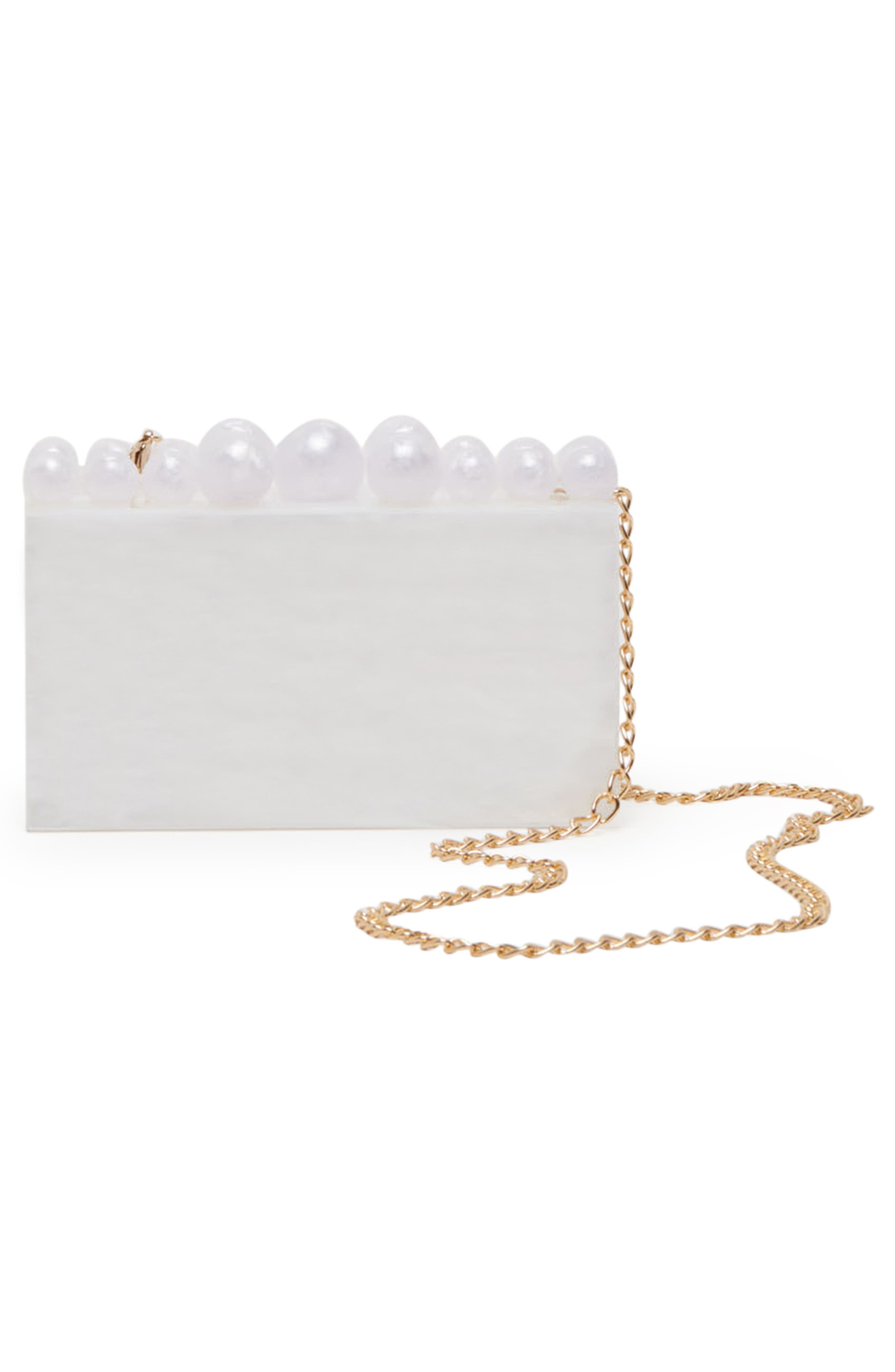 Dolce Vita Acrylic Box Clutch, Alternate, color, Pearl