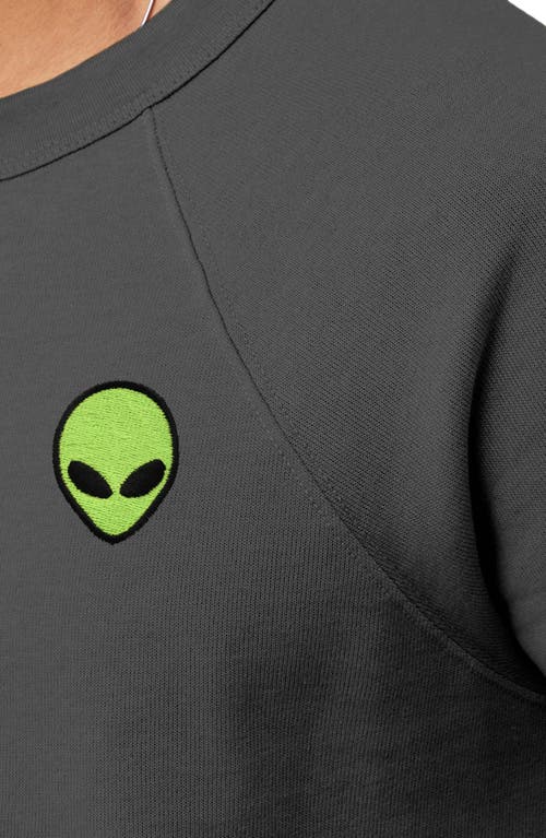 Dalix Alien Fleece Sweatshirt In Asphalt Gray