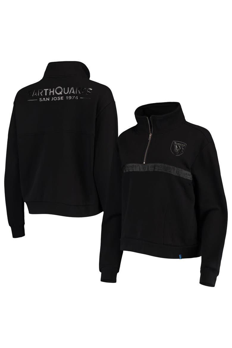Women's The Wild Collective Black San Jose Earthquakes Quarter-Zip Jacket, Main, color, Black
