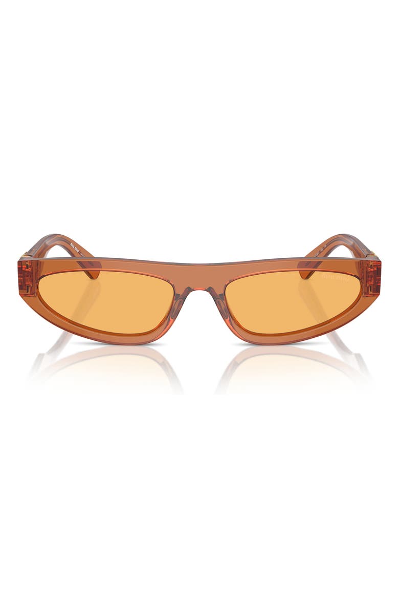 Miu Miu 56mm Irregular Sunglasses, Alternate, color, Yellow