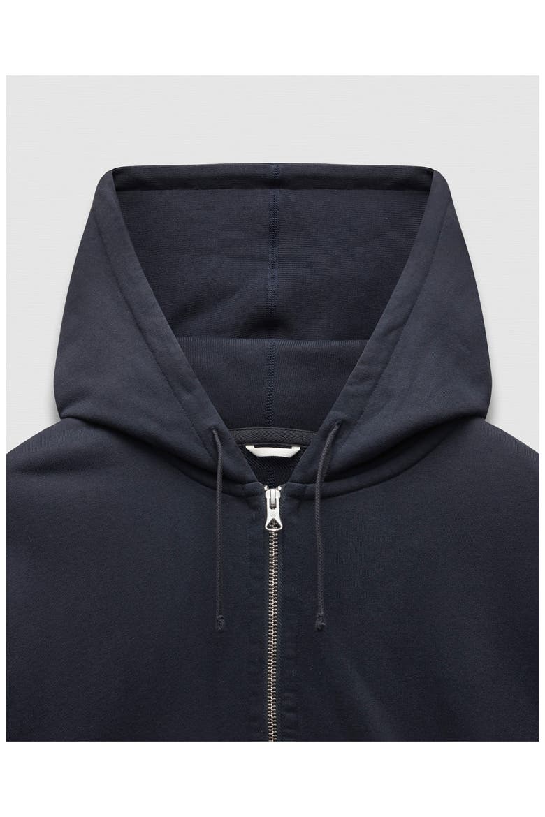 Midweight Terry Standard Full Zip Hoodie, Alternate, color, NAVY