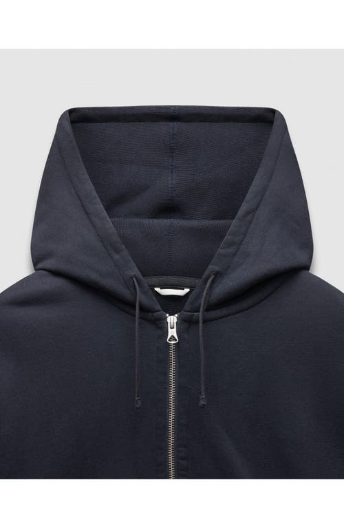 Reigning Champ Midweight Terry Standard Full Zip Hoodie In Blue