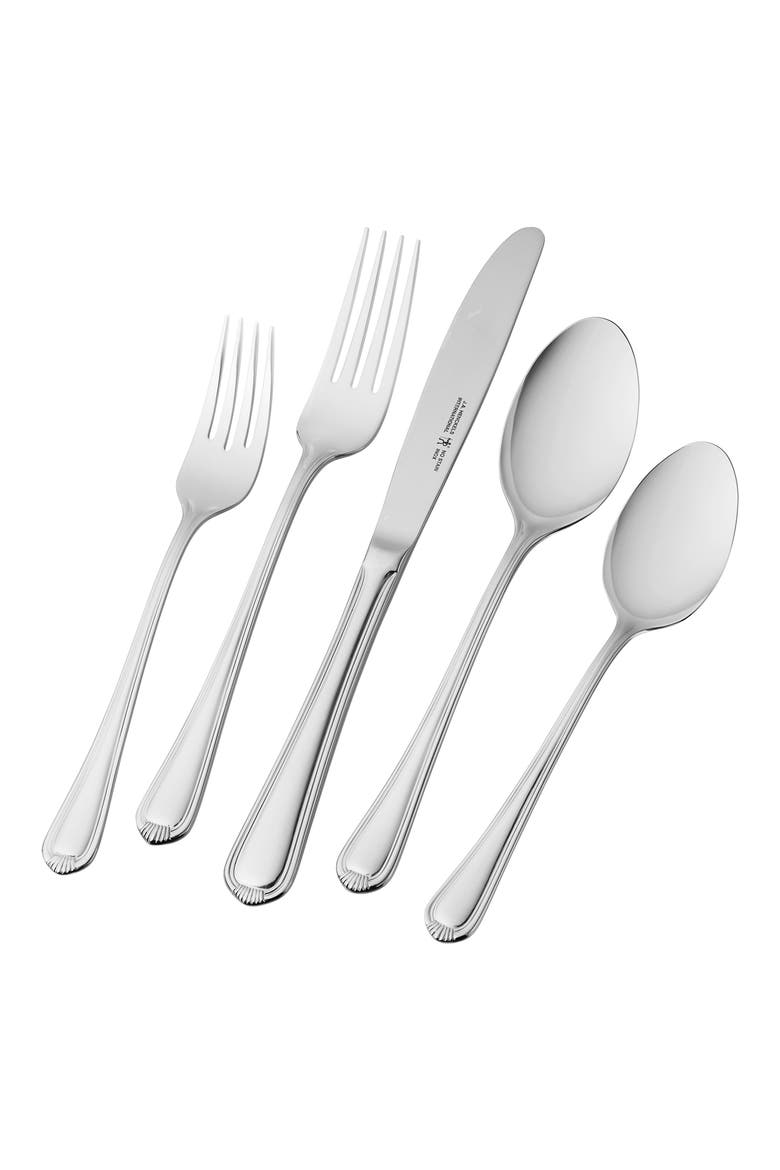 Alcea 18/10 Stainless Steel 65-Piece Flatware Set, Main, color, SILVER