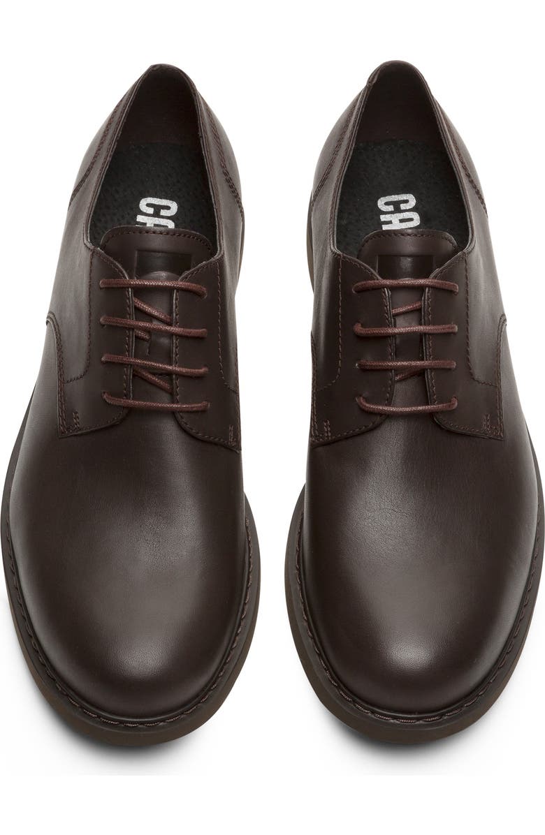 Camper Neuman Plain Toe Derby, Alternate, color, Dark Brown