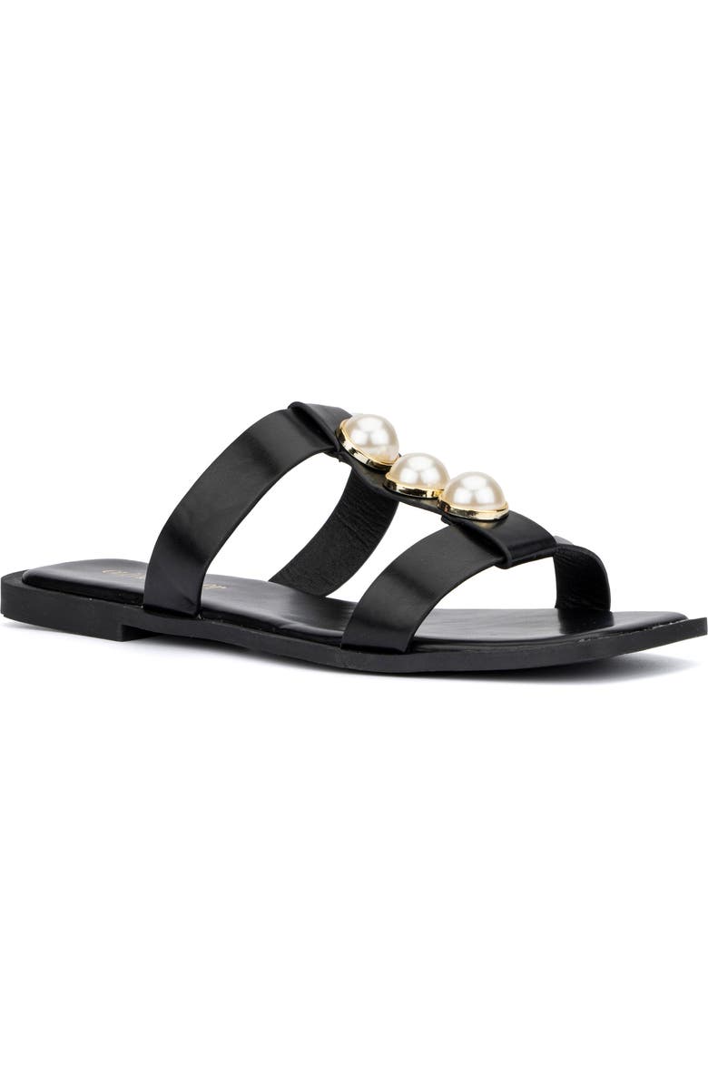 OLIVIA MILLER Isadora Imitation Pearl Sandal, Main, color,