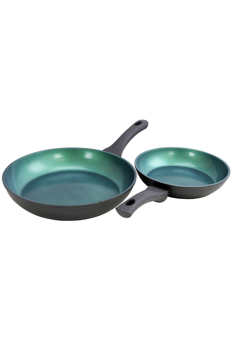 Gibson Home Equinox 2 Piece Ceramic Non-Stick Fry Pan Set, Main, color, Black