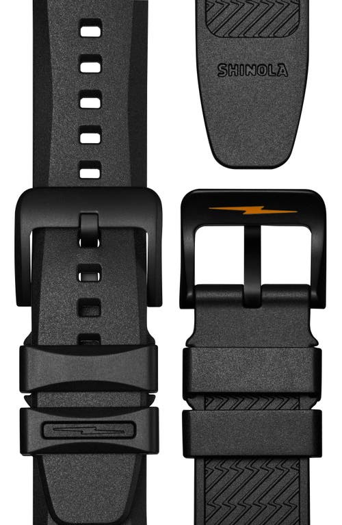 Shinola Ceramic Monster Rubber Strap Watch, 43mm In Black