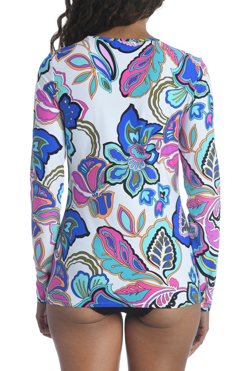 Trina Turk Mandalay Long Sleeve Rashguard, Alternate, color,