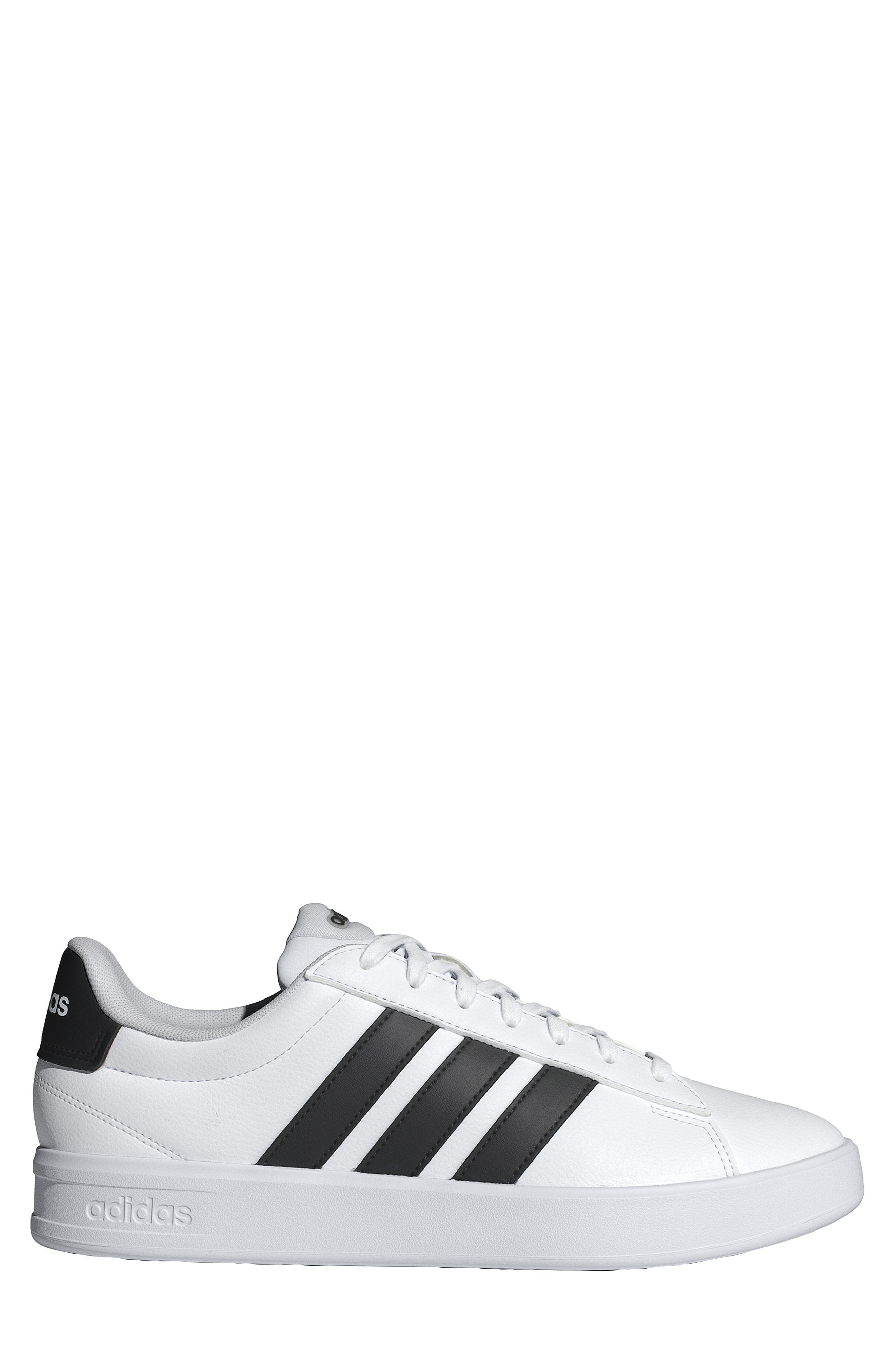 adidas Grand Court Sneaker, Alternate, color, White/ Core Black/ White