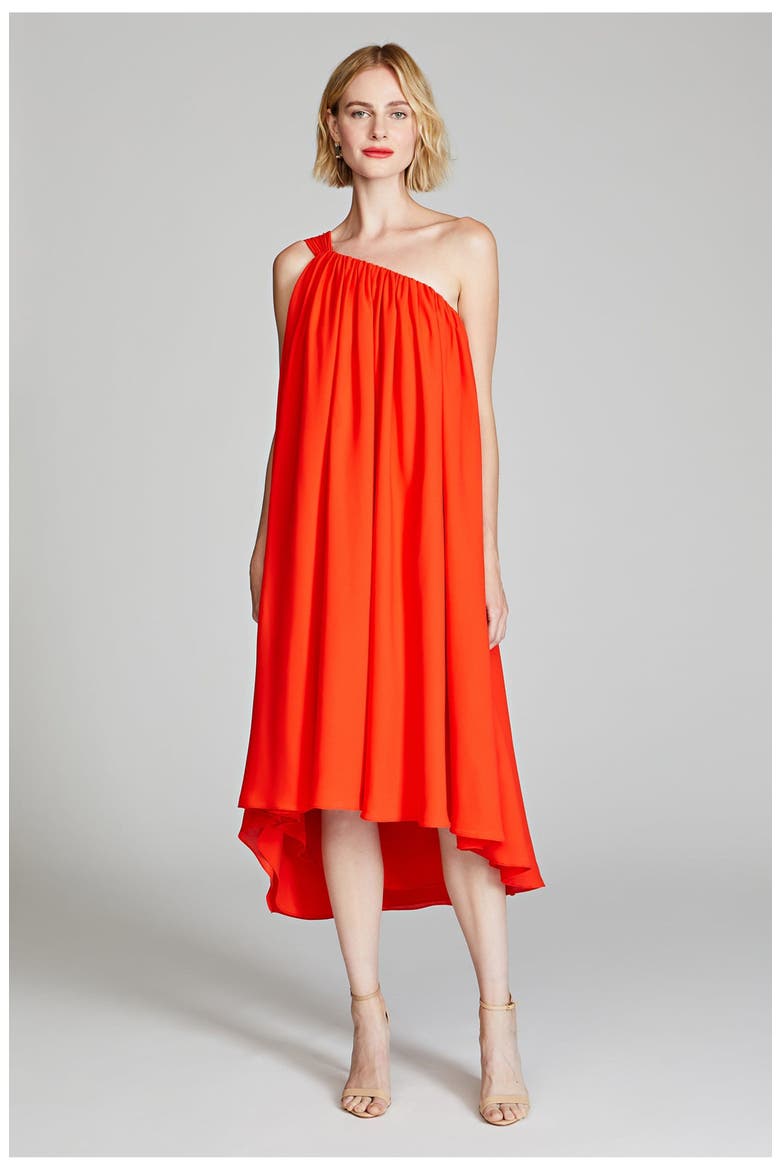Rafelle Georgette Midi, Main, color, Orange Spice