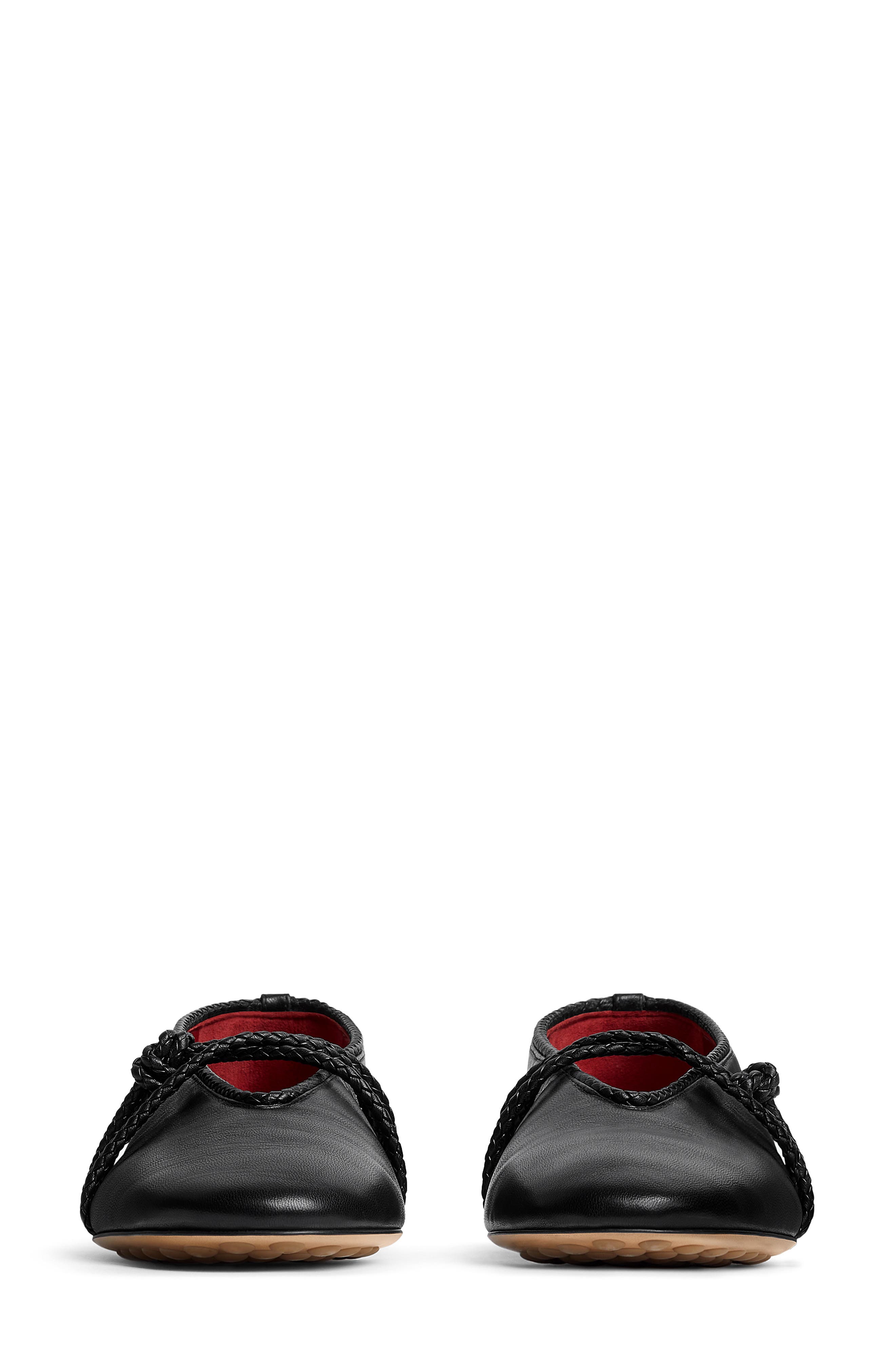 Bottega Veneta Lucia Mary Jane Ballerina Flat, Alternate, color, Black