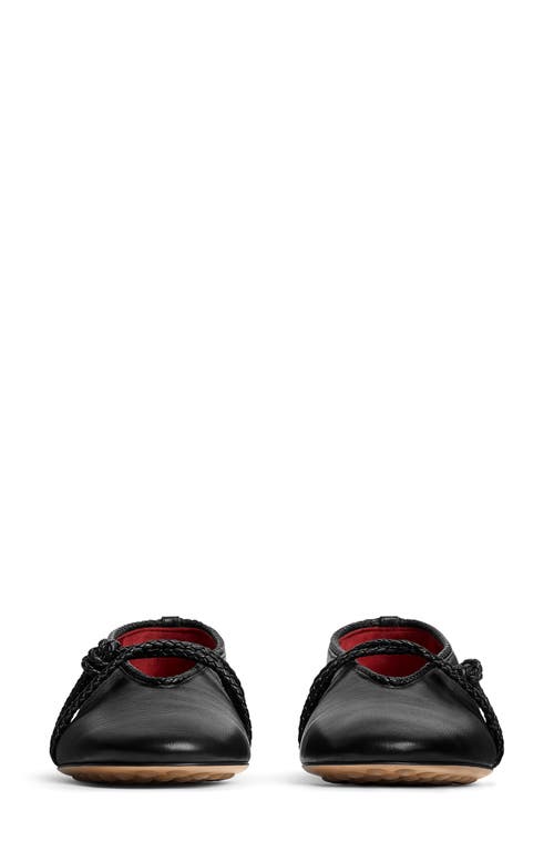 Bottega Veneta Lucia Mary Jane Ballerina Mule In Black