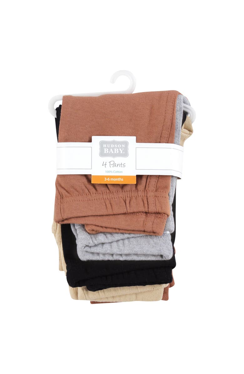 Hudson Baby Cotton Pants & Leggings, Alternate, color, Tan Gray Black
