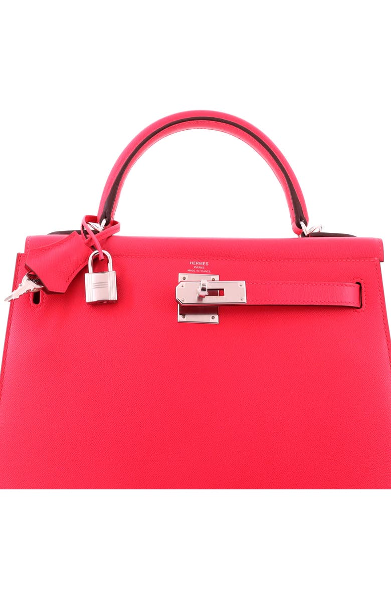 Pre-Owned Hermes Kelly Handbag Pink Madame with Palladium Hardware 28, Alternate, color,
