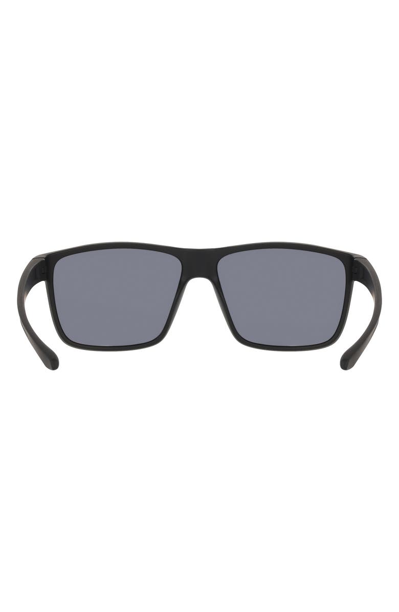 Cole Haan 62mm Rectangle Polarized Sunglasses, Alternate, color, Black