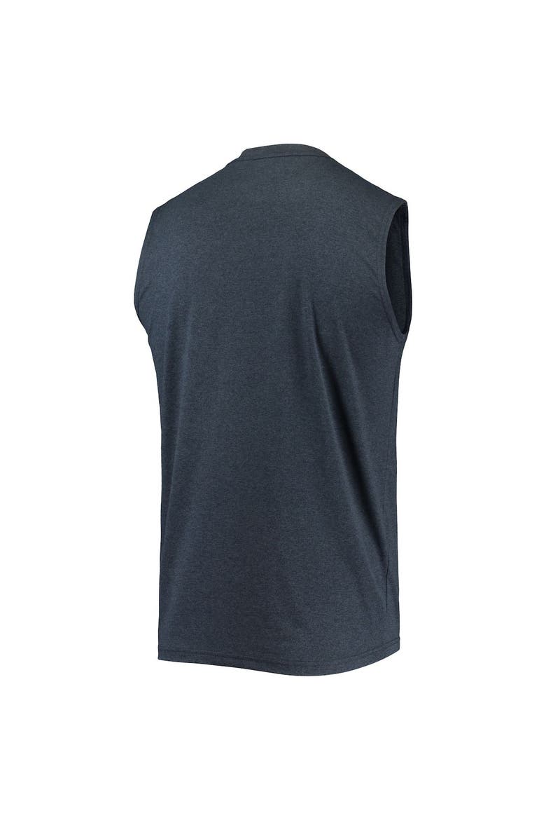Men's New Era Heathered Navy Milwaukee Brewers Muscle Tank Top, Alternate, color, Heather Navy