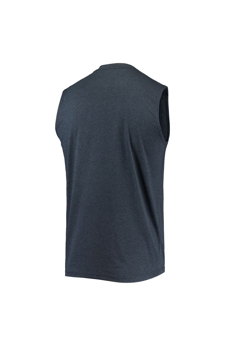 New Era Men's New Era Heathered Navy Milwaukee Brewers Muscle Tank Top, Alternate, color, Heather Navy
