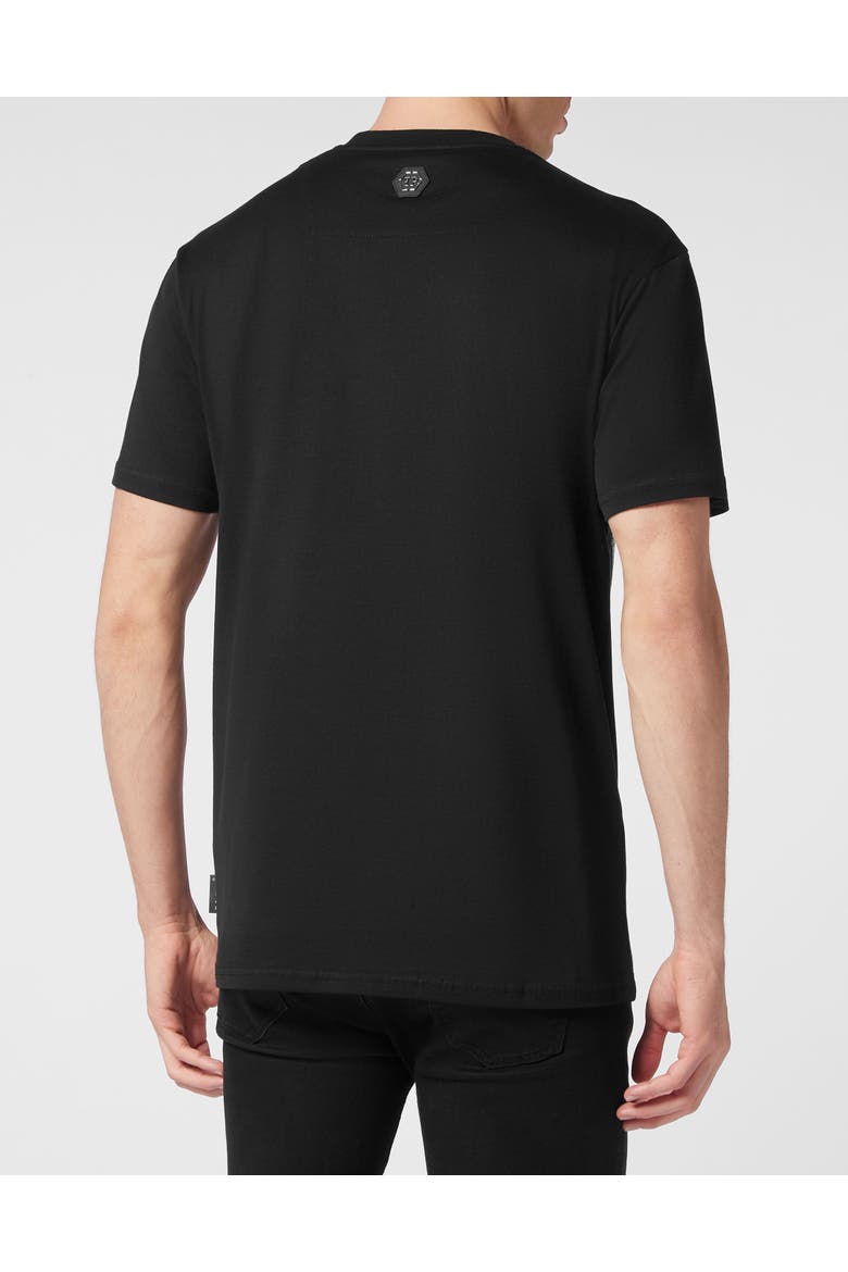T-Shirt Round Neck Ss Teddy Glass Men, Alternate, color, black