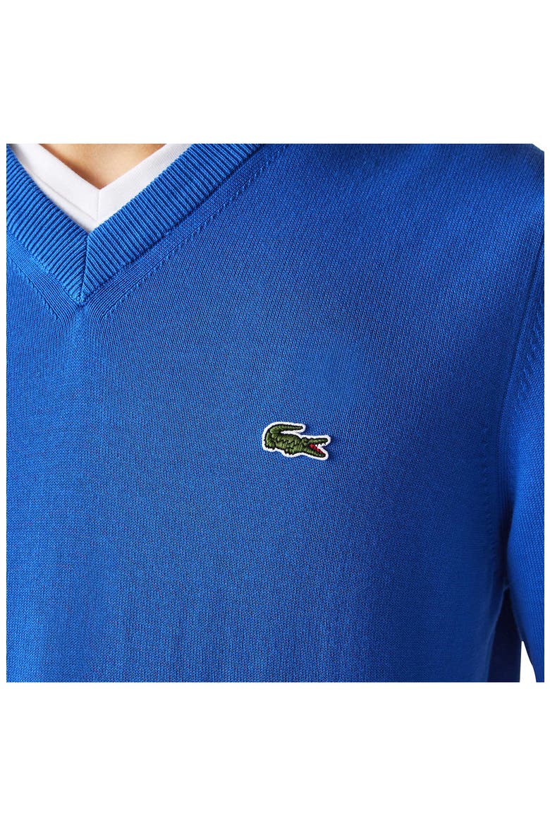 V-Neck Cotton Sweater, Alternate, color, ULTRAMARINE