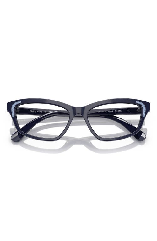 Swarovski 52mm Irregular Optical Glasses In Navy