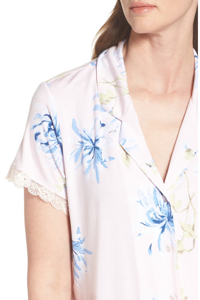Moonlight Short Pajamas, Alternate, color, PINK FROSTY SPRING DREAM