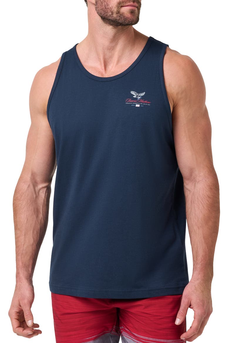 Red White BBQ Cotton Graphic Tank, Main, color, TOTAL ECLIPSE