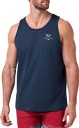 TravisMathew Red White BBQ Cotton Graphic Tank