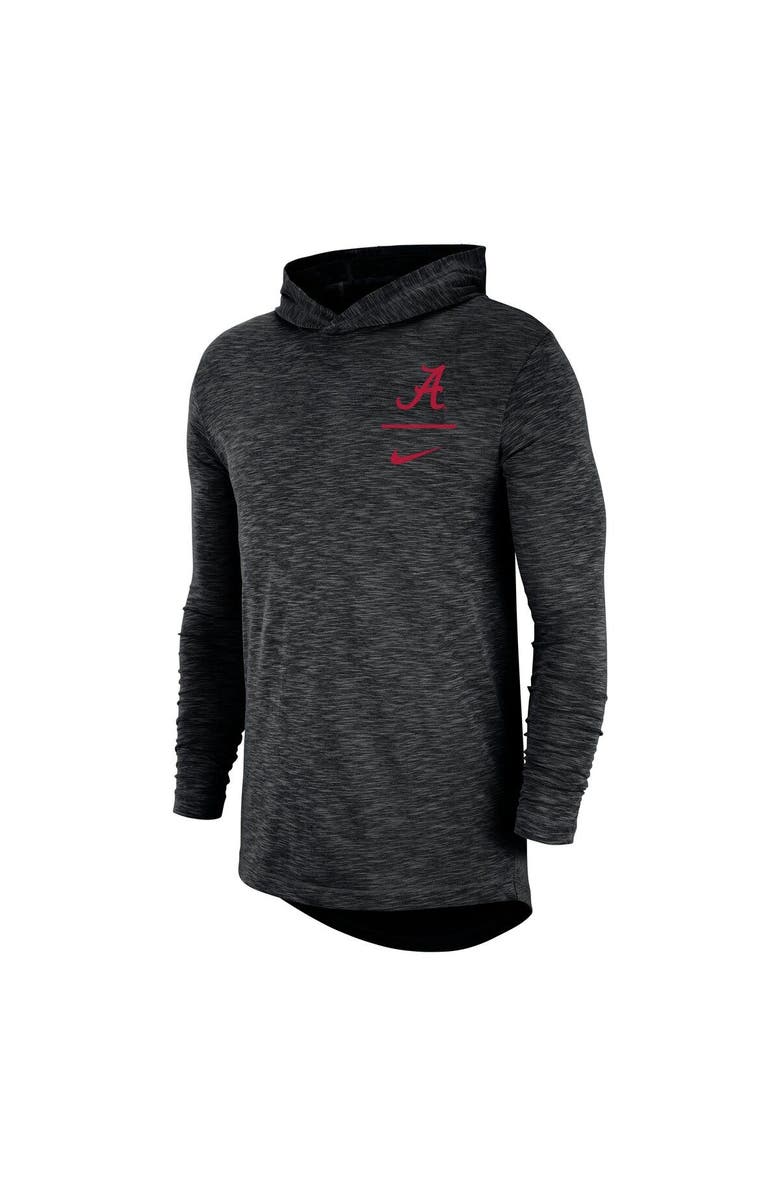 Nike Men's Nike Black Alabama Crimson Tide Slub Performance Long Sleeve Hoodie T-Shirt, Alternate, color, 