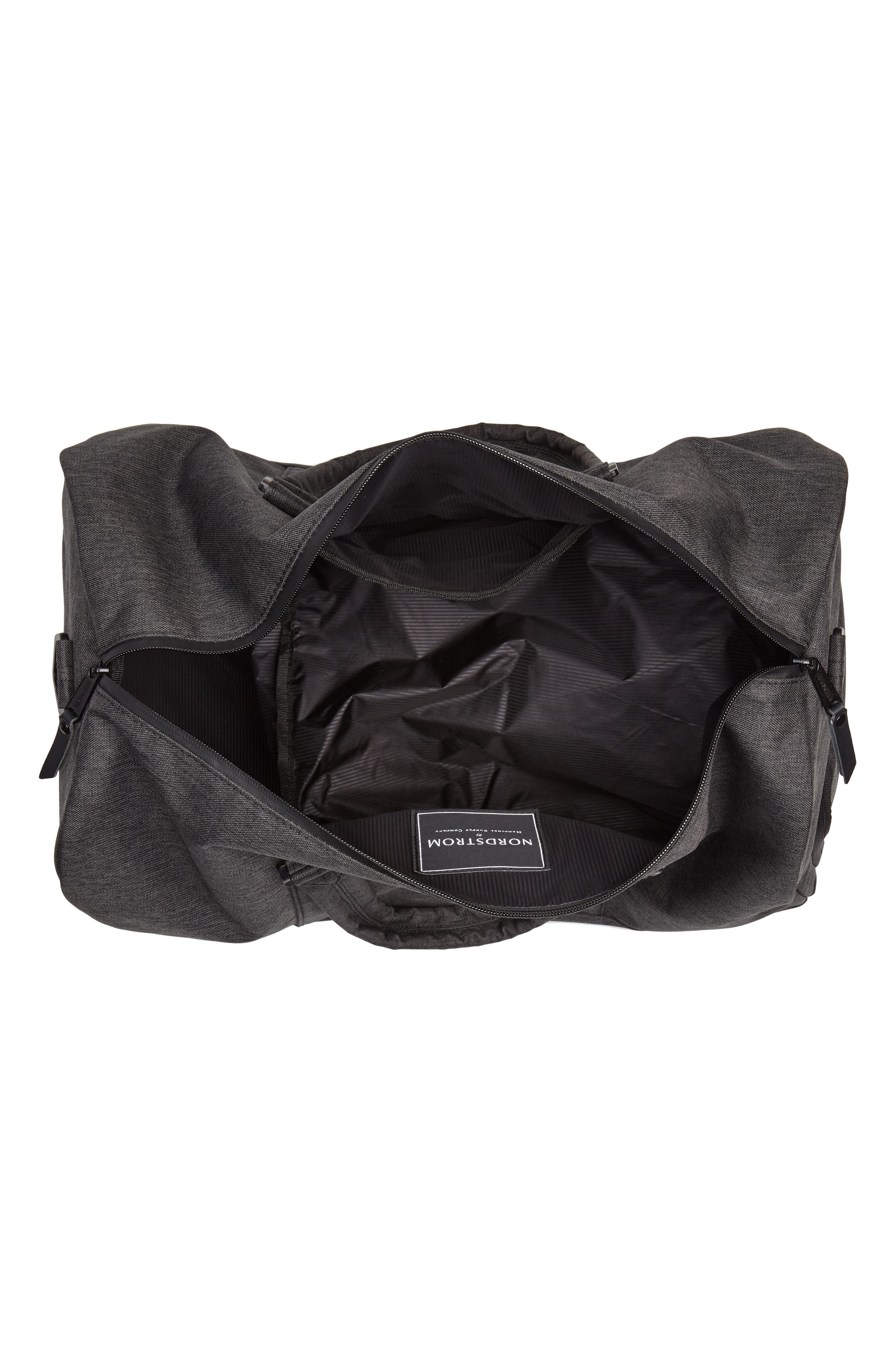 Herschel Supply Co. Novel Reflective Duffel Bag, Alternate, color, Black Crosshatch/ Reflective