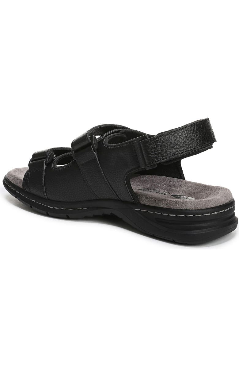 Dr. Scholl's Gavin Hook-and-Loop Sandal - Wide Width Available, Alternate, color, Black Leather
