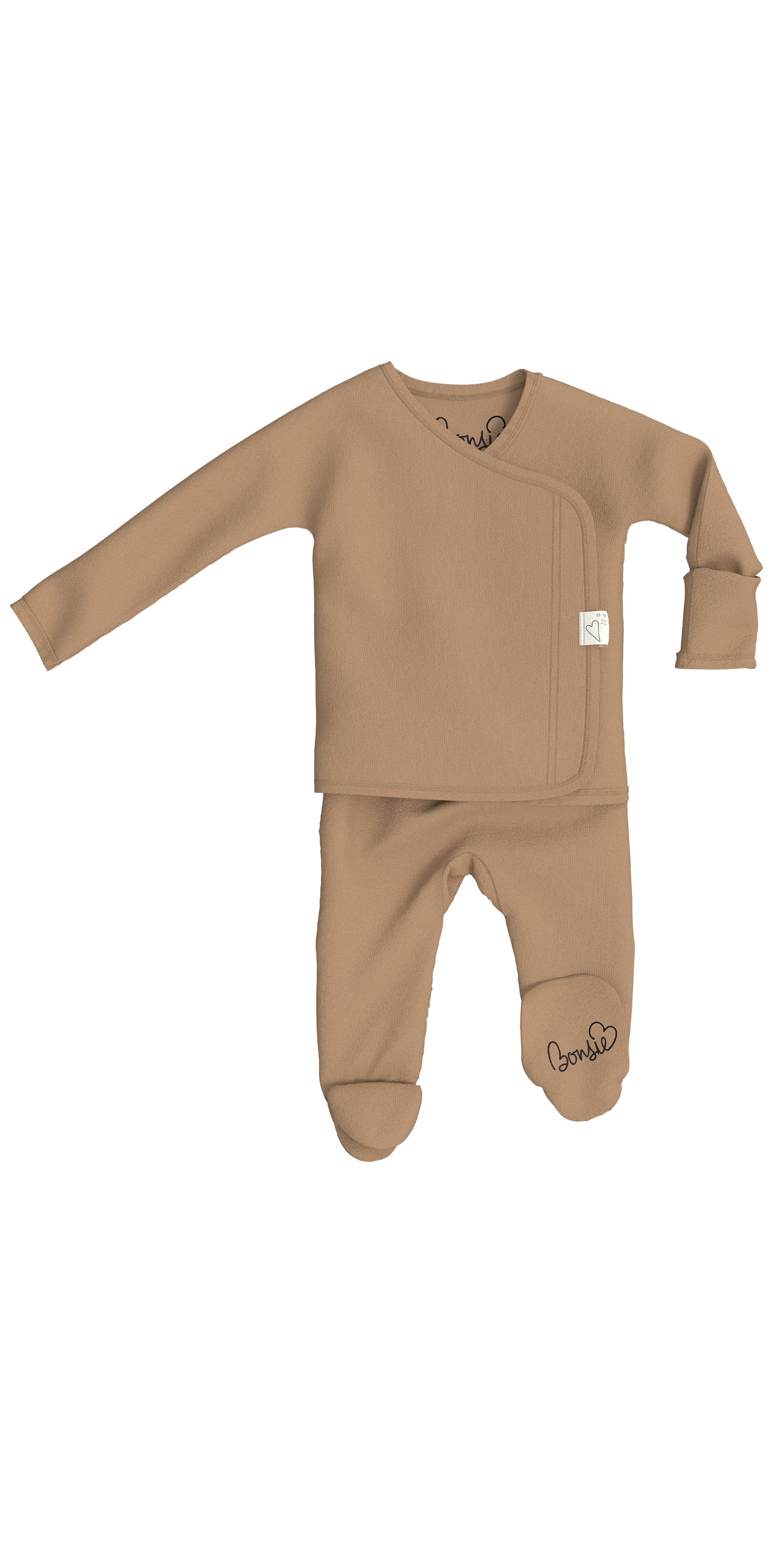 Bonsie Baby Skin to Skin Girl or Boy, Footie in Mocha 