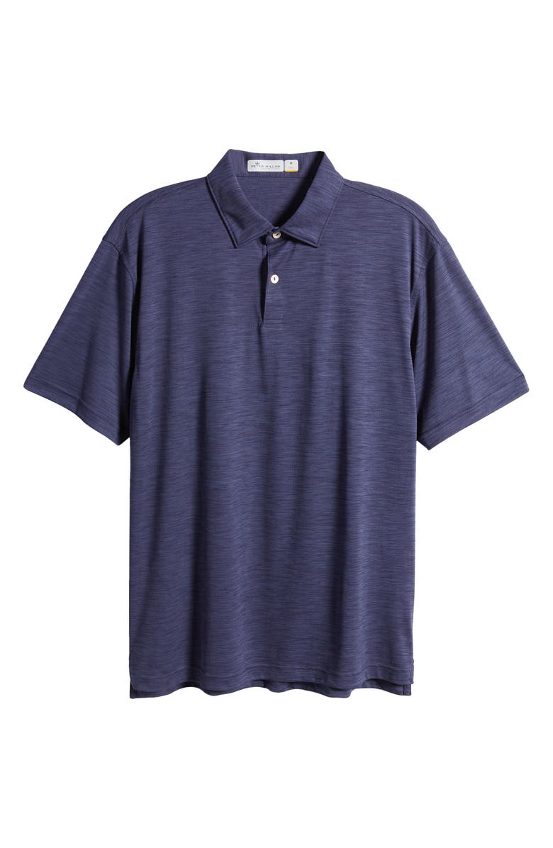 Peter Millar Featherweight Mélange Performance Polo, Alternate, color, Navy