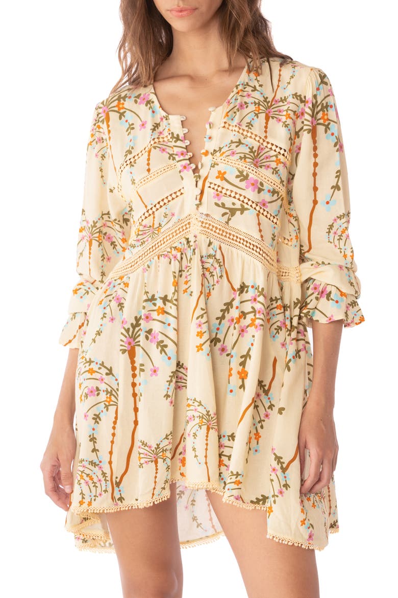 Boho Cover-Up Dress, Alternate, color, OPEN WHITE