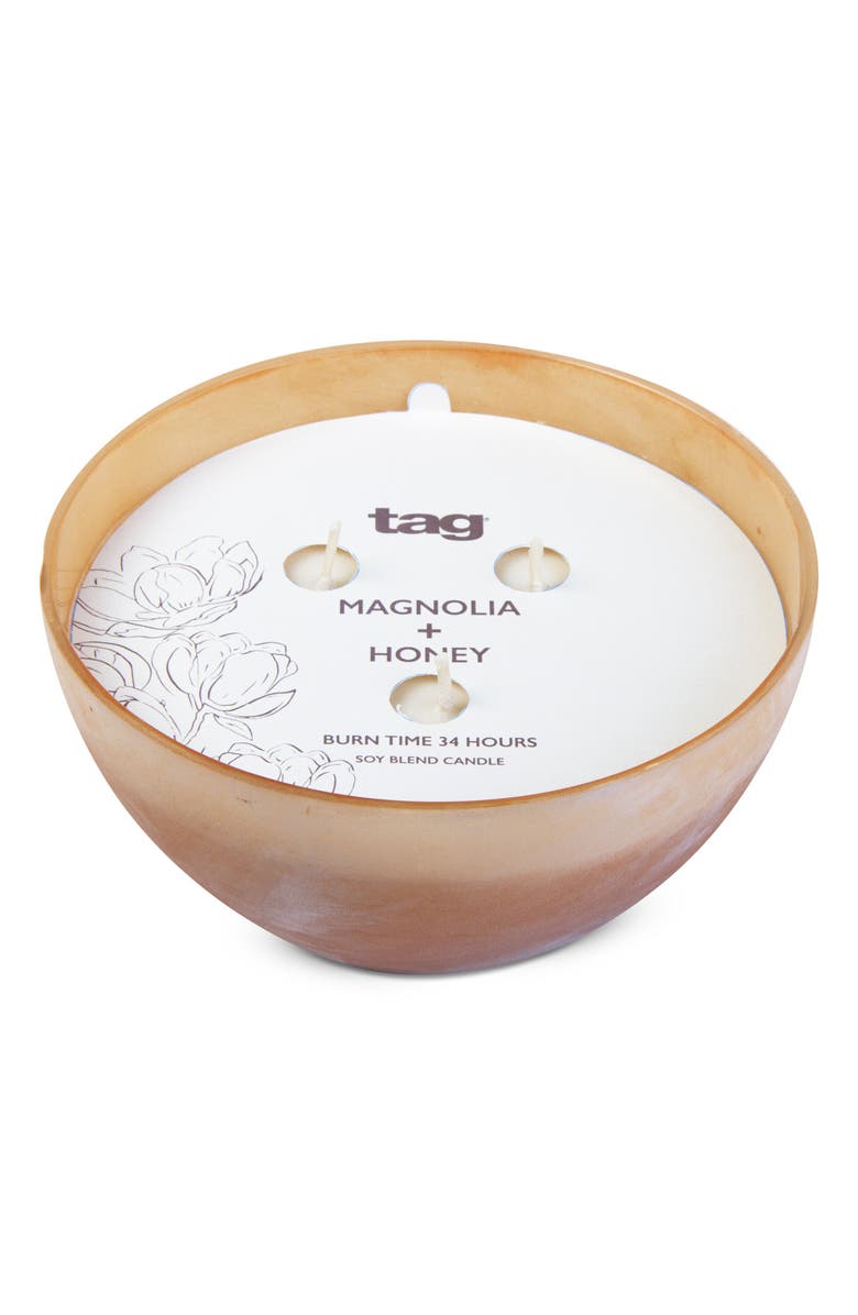 tag Sunset Magnolia Honey Soy Blend Candle Blush Wax Everyday Use, Alternate, color, Pink