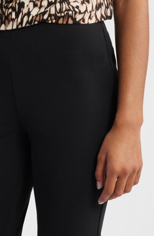 Anne Klein Hollywood High Waist Slim Pull-on Pants In Black